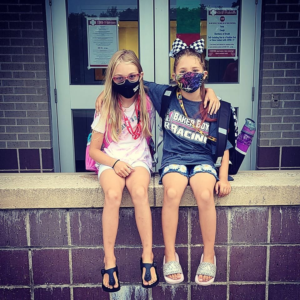 Arya and adalynn first day of second grade